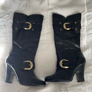 Naughty Monkey Black Knee-High Boots